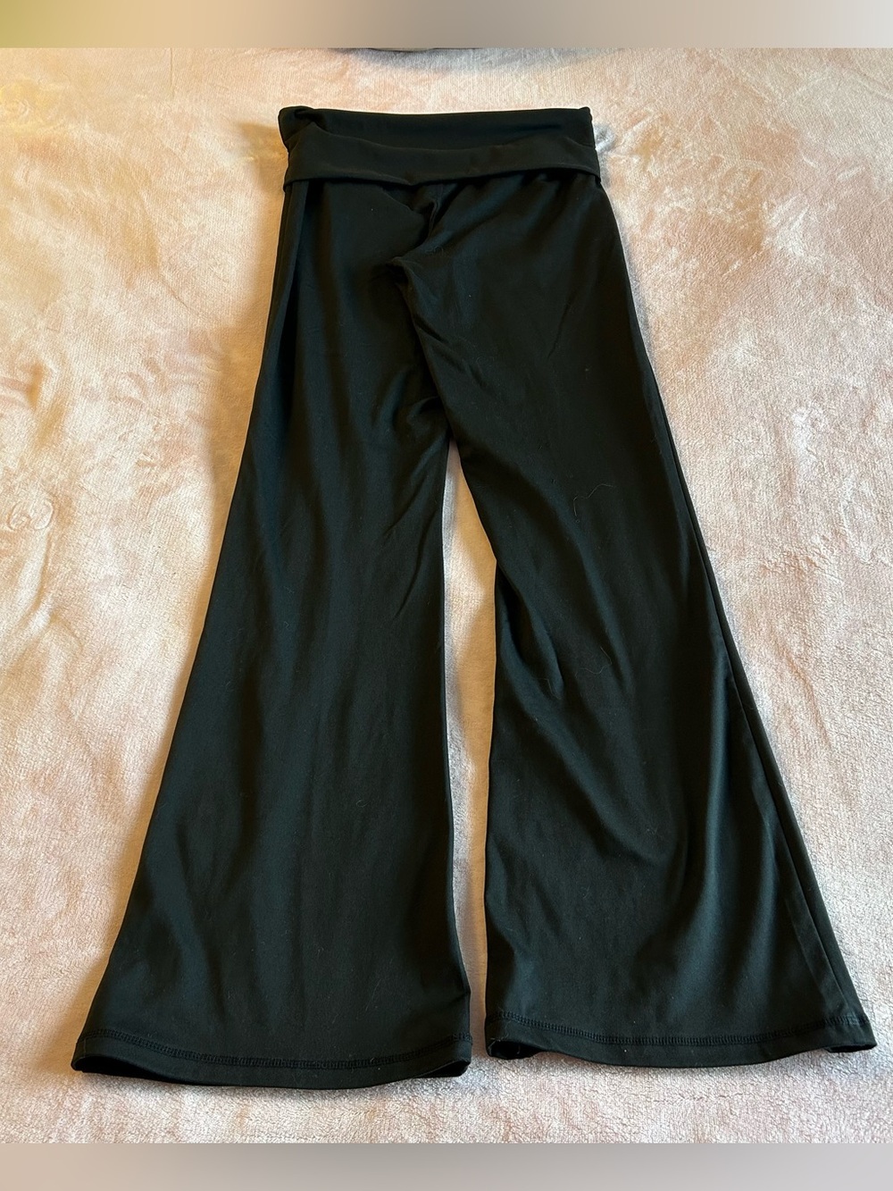Embrace Your Love black fold over flared yoga pants size M athletic athleisure - Picture 2 of 8